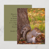 リスの紅葉感謝祭招待状 招待状 (正面/裏面)