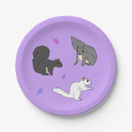 リスの紫 ペーパープレート