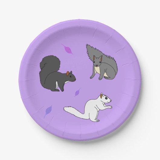 リスの紫 ペーパープレート (正面)