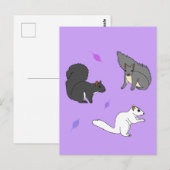 リスの紫 ポストカード (正面/裏面)