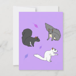 リスの紫 ポストカード