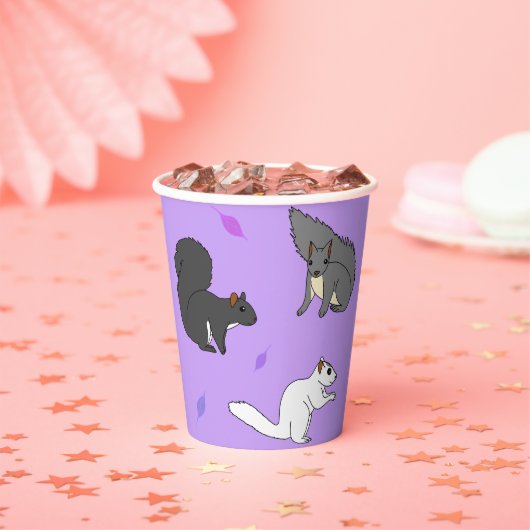 リスの紫 紙コップ (インサイチュ)