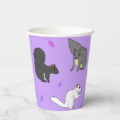 リスの紫 紙コップ (裏面)