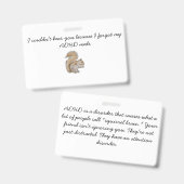 「リスの脳」ADHDラベル バッジ (表裏)