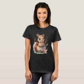 リスの花かわいいチムンクリスanim tシャツ (正面フル)