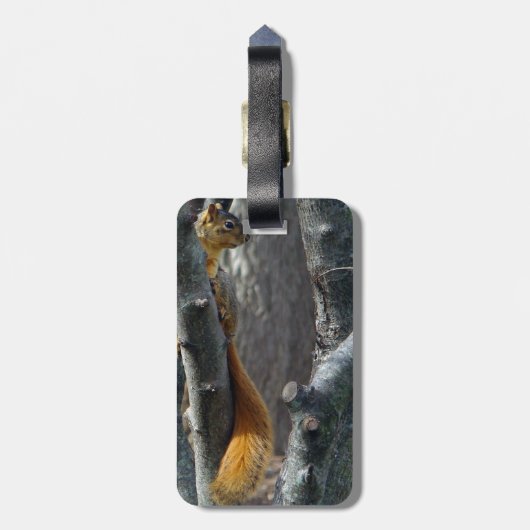 リスの荷物タグ ラゲッジタグ (裏面縦)