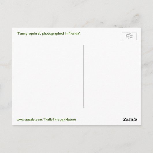 リスの葉書からおもしろいこの写真を取る ポストカード (裏面)