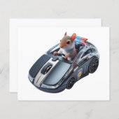 リスの警官がストップ行動してる：私はクリックよ！ (正面/裏面)