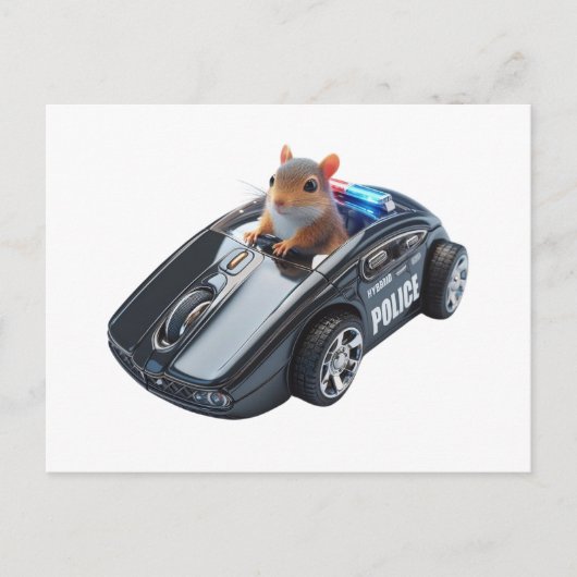 リスの警官がストップ行動してる：私はクリックよ！ ポストカード (正面)