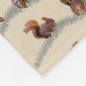 リスの逆上のフリースブランケット(クリーム) フリースブランケット (角)