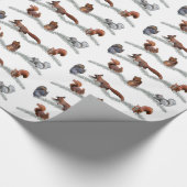 リスの逆上の包装紙(色を選んで下さい) ラッピングペーパー (角)