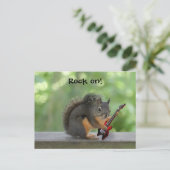 リスの遊エレキギター ポストカード (スタンド正面)