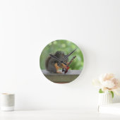 リスの遊エレキギター ラウンド壁時計 (ホーム)
