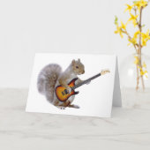 リスの遊ギター カード (黄色い花)