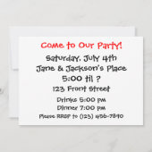 リスの遊ピアノ 招待状 (裏面)