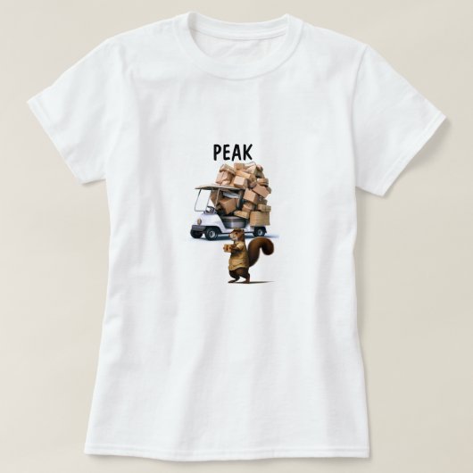 リスの配達ドライバー Tシャツ (デザイン正面)