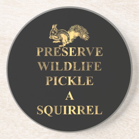 リスの野生生物の漬物を保存する コースター (正面)