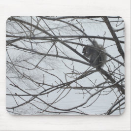 リスの雪のマウスパッド マウスパッド