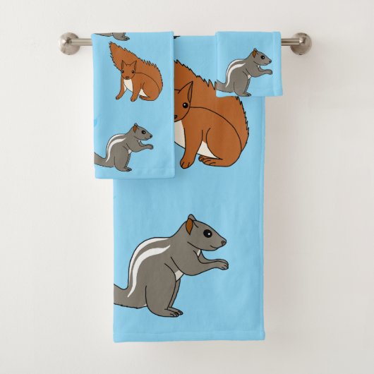 リスの青 バスタオルセット (インサイチュ)