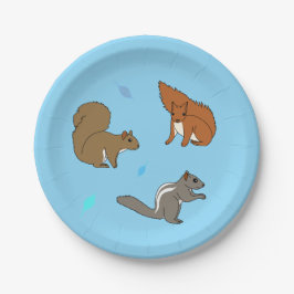リスの青 ペーパープレート