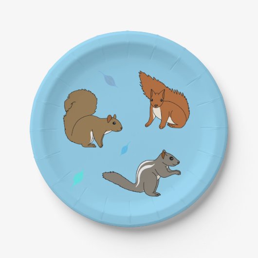 リスの青 ペーパープレート (正面)