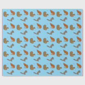 リスの青 ラッピングペーパー (フラット)