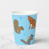 リスの青 紙コップ (裏面)