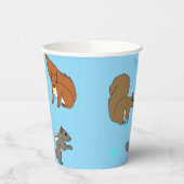 リスの青 紙コップ (左)
