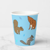 リスの青 紙コップ (正面)