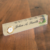 リスの食べ物のアイスクリームコーン デスクネームプレート (側面)