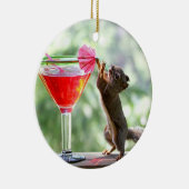 リスの飲むカクテル セラミックオーナメント (右)