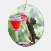 リスの飲むカクテル セラミックオーナメント (左)