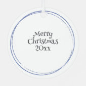 リスの魔法の魔法のクリスマスフォレスト メタルオーナメント (裏面)