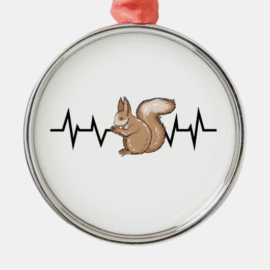 リスの鼓動 リス好き メタルオーナメント (正面)