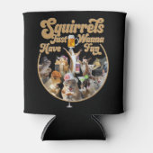 リスはおもしろいクーラーボックス 缶クーラー (正面)