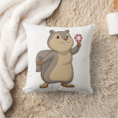 リスはトランプのポーカーでトランプのポーカーチップ クッション (ブランケット)