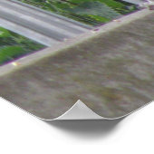 リスはフェンスの上に座ってプリント ポスター (角)