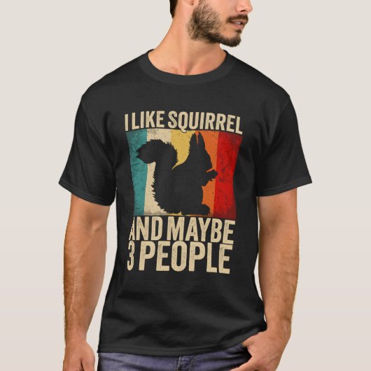 リスはリスの動物が好き Tシャツ (正面)