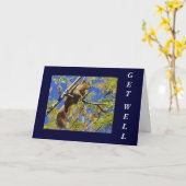 リスは健康なカードを得ます カード (黄色い花)