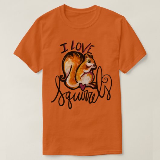リスは実在好きだ Tシャツ (デザイン正面)