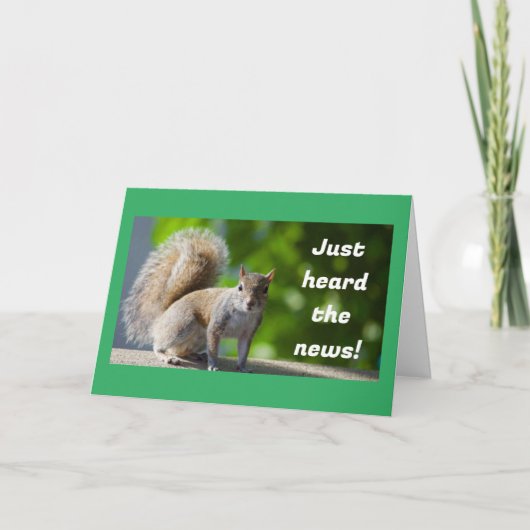 **リスは最高の誕生日を言う** カード (正面)