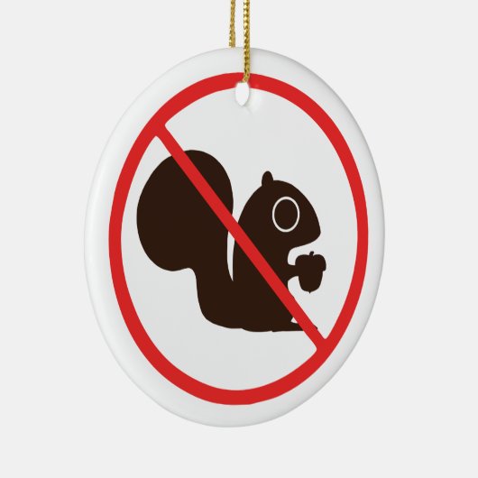 リスは禁止された|のリスを可能にしませんでした セラミックオーナメント (右)