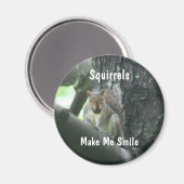 リスは私にスマイル動物の磁石をします マグネット (正面/裏面)