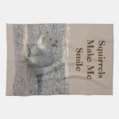 リスは私にスマイル小さな森林動物を作る キッチンタオル (横)