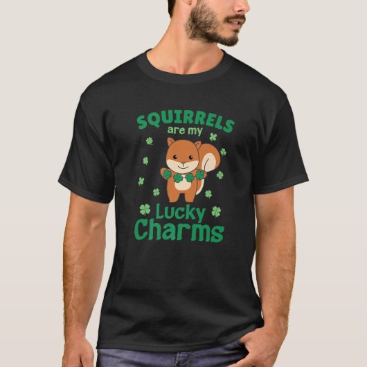 リスは私の幸運なチャームサンパディの日のスクワール Tシャツ (正面)