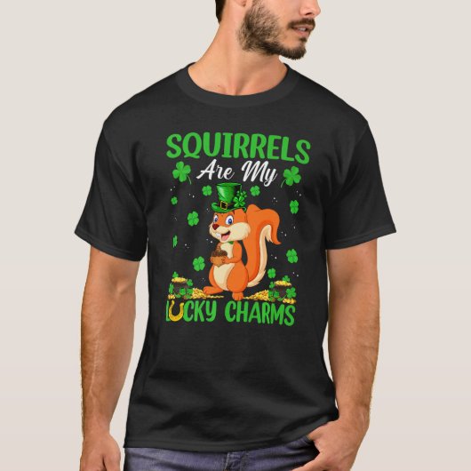 リスは私の幸運なチャームリスSt Patrick Tシャツ (正面)