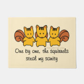 リスは私の正気のことわざを盗おもしろいむ ドアマット (正面)