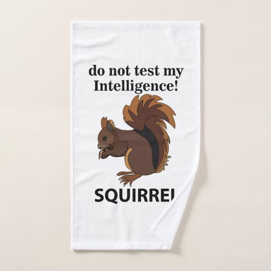 リスは私の知性リスをテストしない ハンドタオル (ハンドタオル)