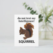 リスは私の知性リスをテストしない ポストカード (スタンド正面)