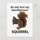 リスは私の知性リスをテストしない ポストカード (正面)
